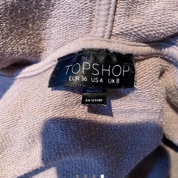 Topshop purple lilac distressed hoodie/sweater - Picture 4 of 4